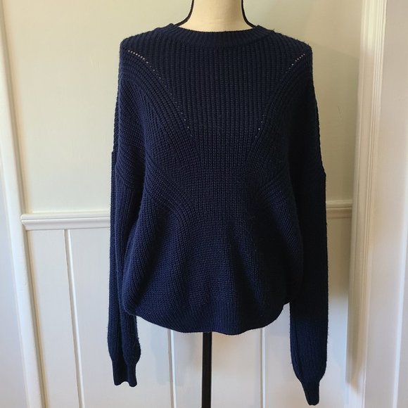 Topshop Sweaters - TOPSHOP Sweater Navy Blue Size 4 Women's